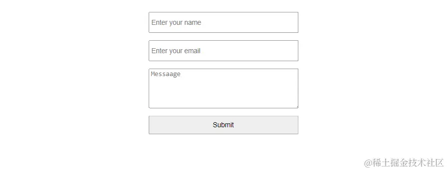 A simple contact form made with React