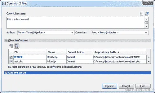 行动时间-将更改提交到本地存储库