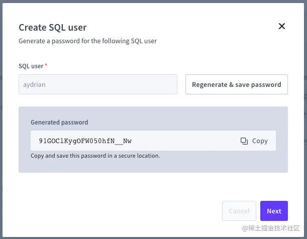 Create SQL User