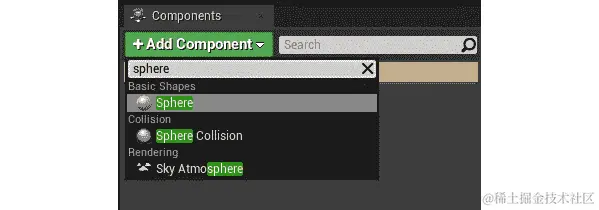 图 6.9：添加一个球体网格