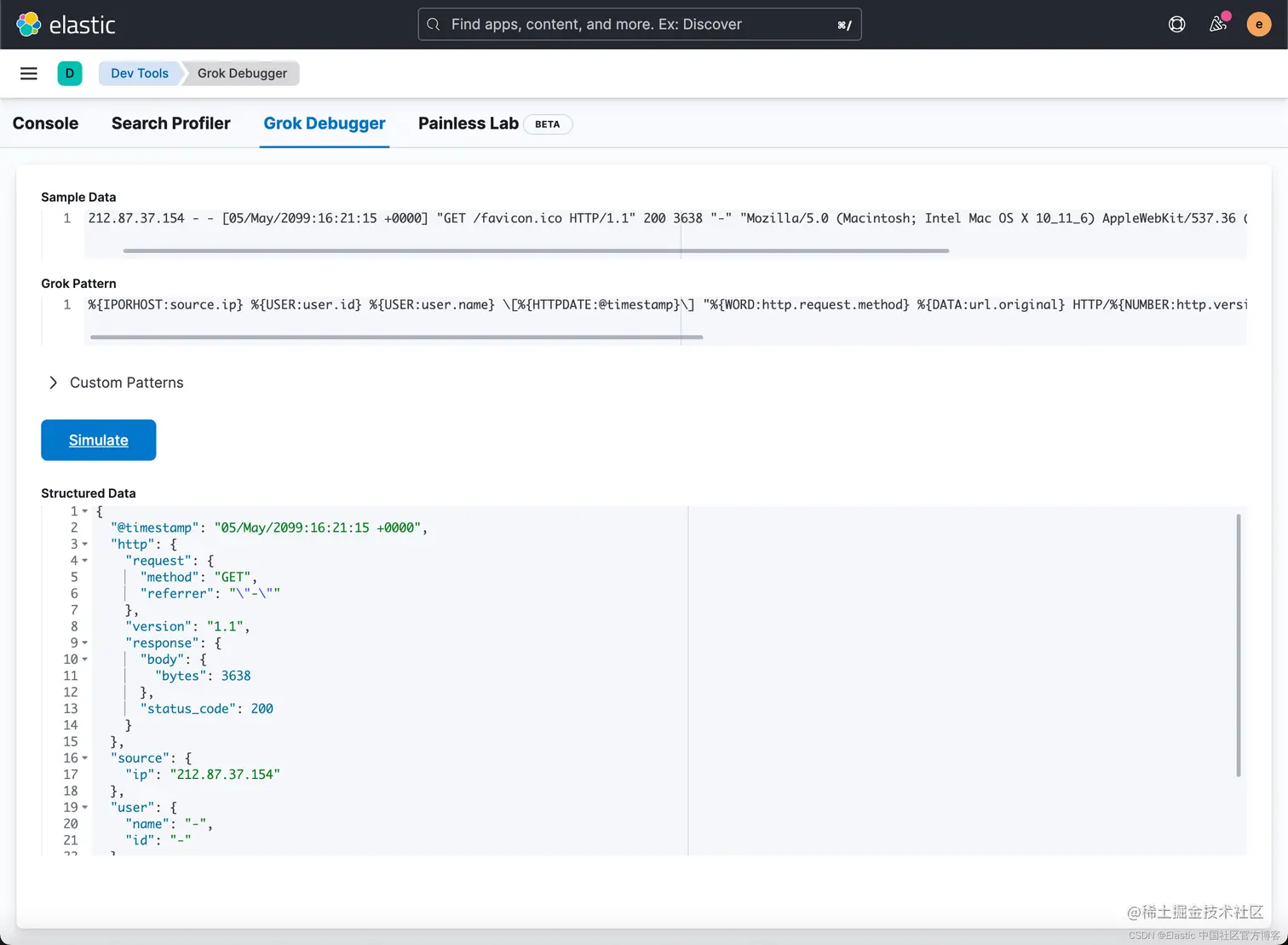 Elasticsearch：ingest Pipeline 使用示例 - 解析常用日志格式在本示例教程中，你将在索引之前 - 掘金