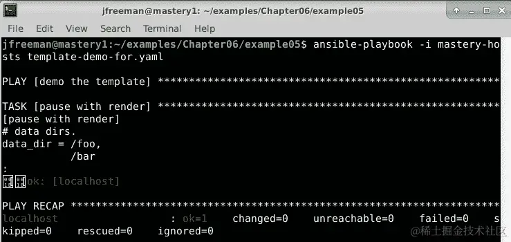 图 6.7 - 在 Ansible 中使用 for 循环渲染模板，扩展使用循环索引