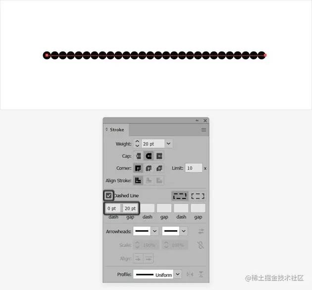 dashed line Illustrator dotted stroke Illustrator tutorial