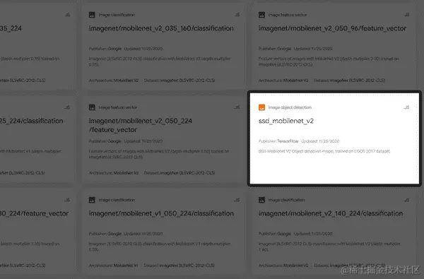 MobileNet SSD on TFHub