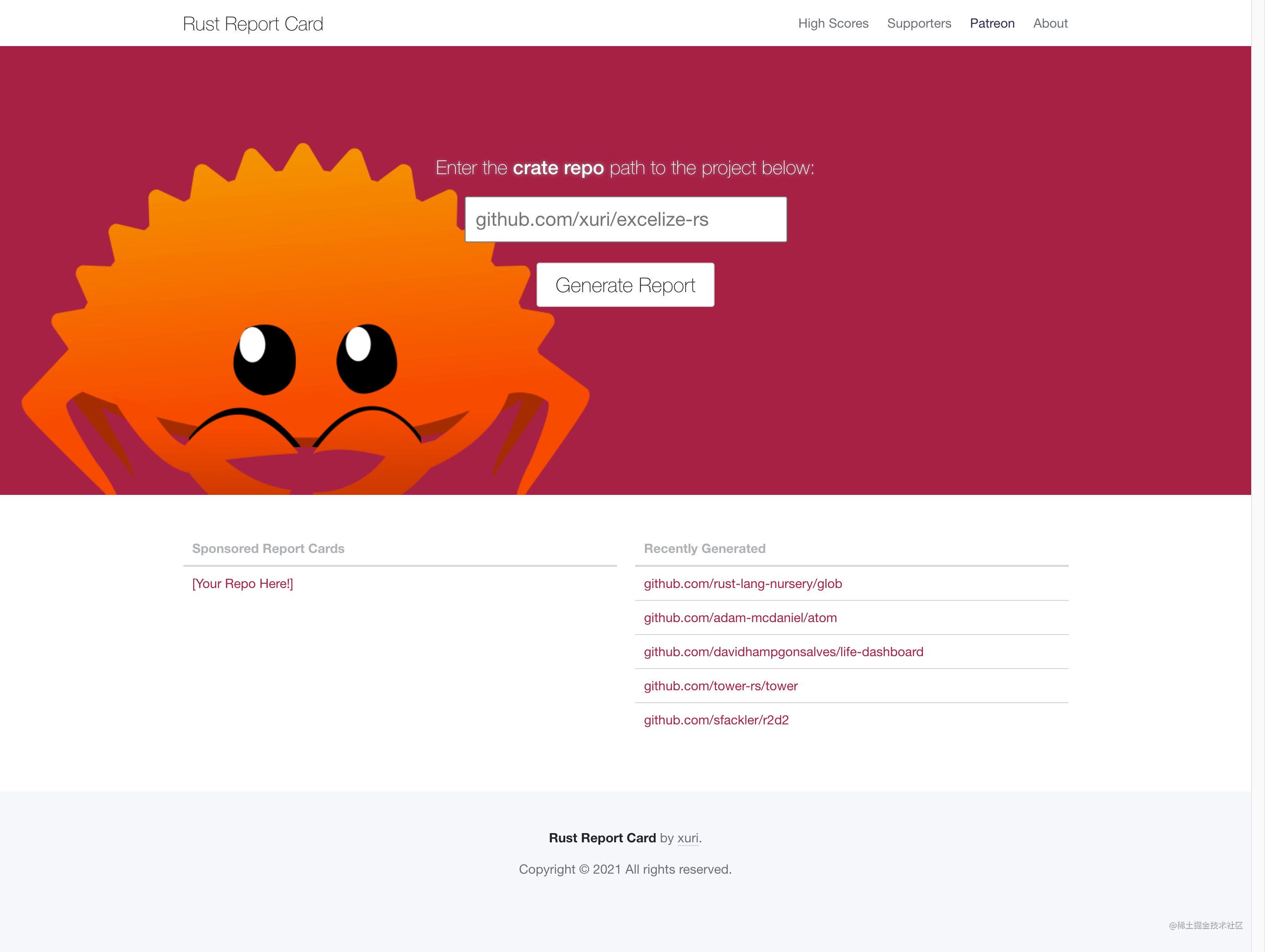 Rust Report Card - Generates quality reports for your Rust code ...