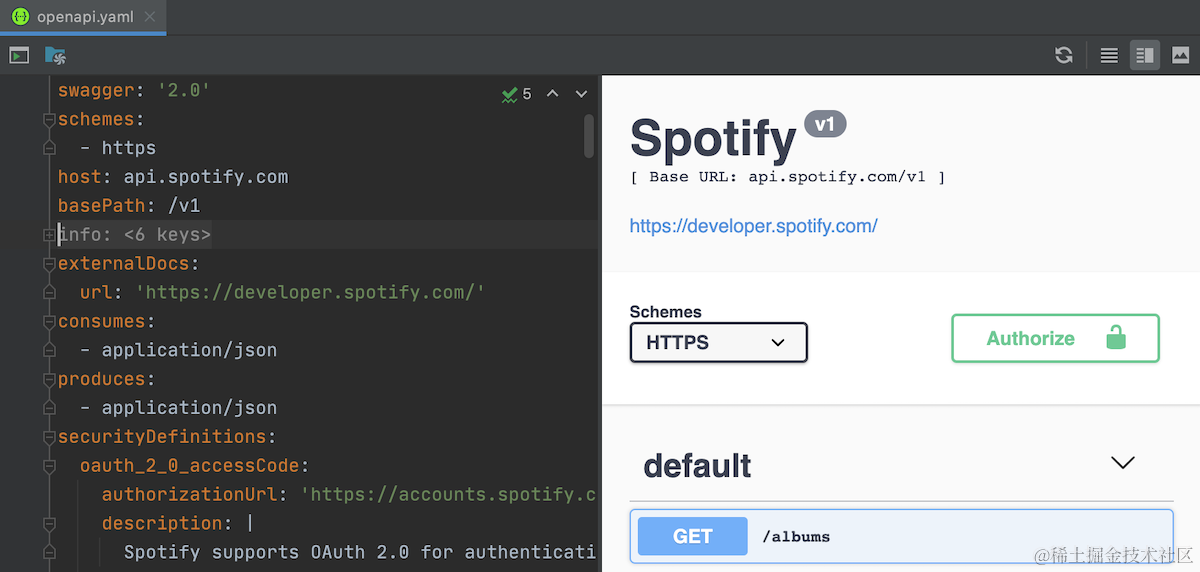 Preview interactive OpenAPI docs
