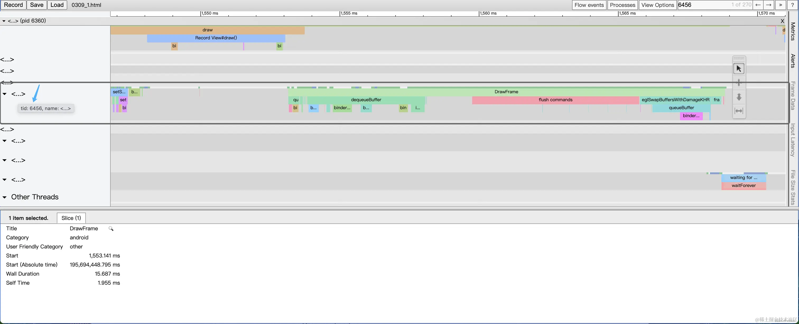 6456线程是RenderThread线程