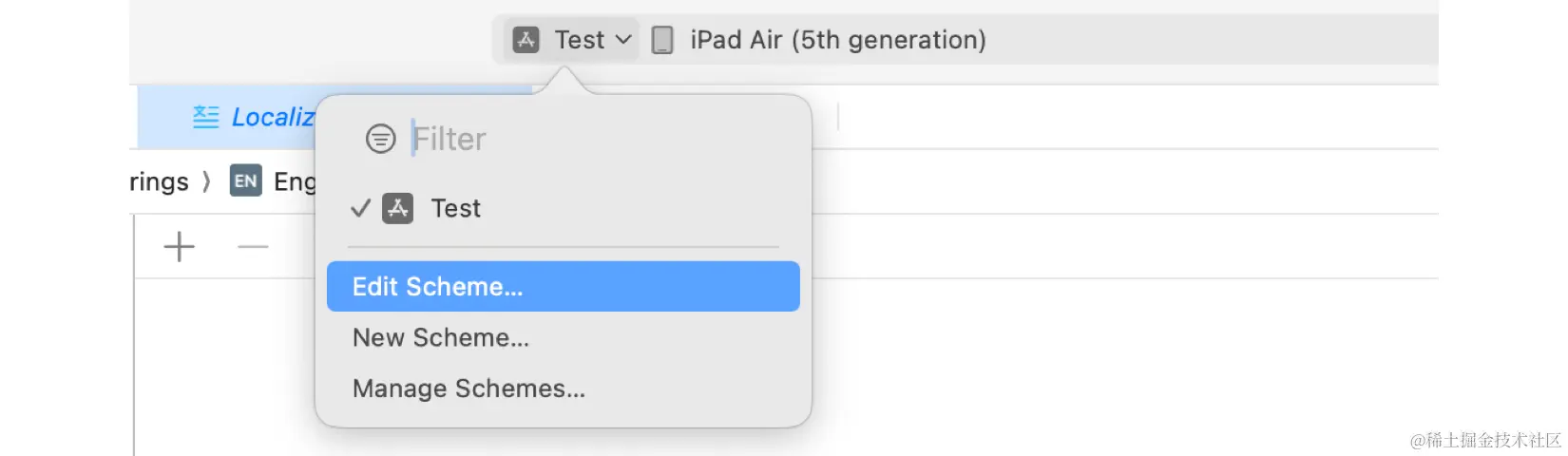 图20-6：Schema菜单