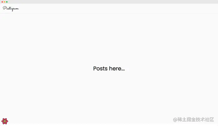 Blank Scrolling Feed Page Where Photos Will Eventually Be Placed