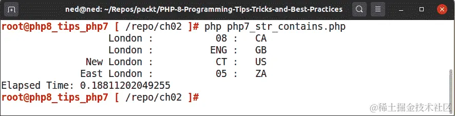 图 2.7 - 使用 preg_match()扫描 GeoNames 文件