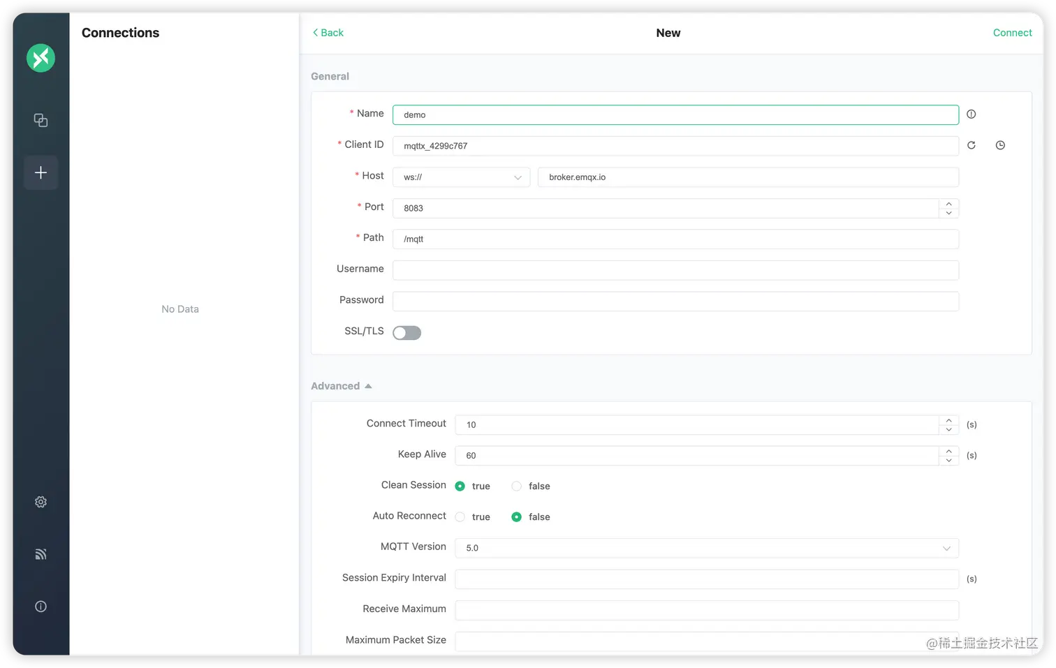 MQTT over WebSocket