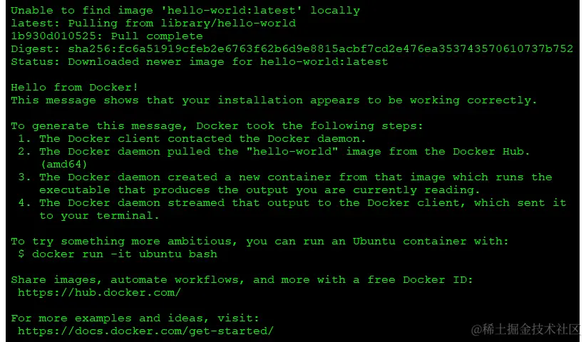图 1.3- hello-world 的输出
