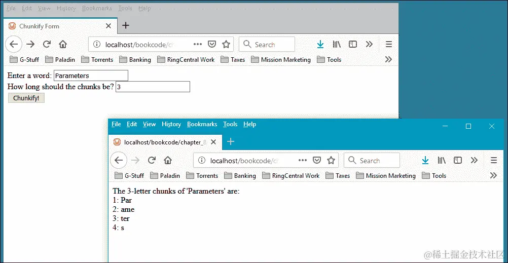 chunkify 表单及其输出