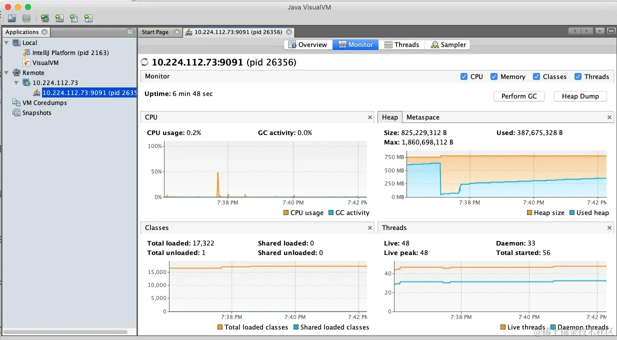 Visual VM Monitor
