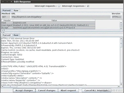 使用 WebScarab 作为 HTTP 代理