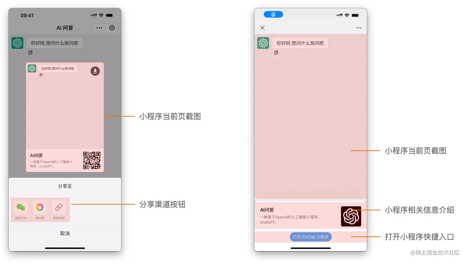 分享页中的所有元素均可以自动获取