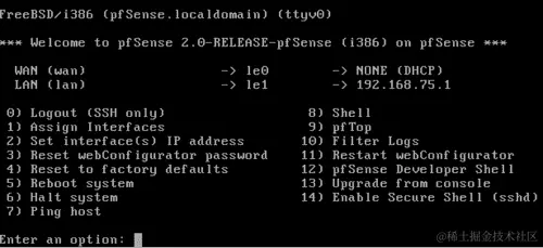 WAN IP configuration