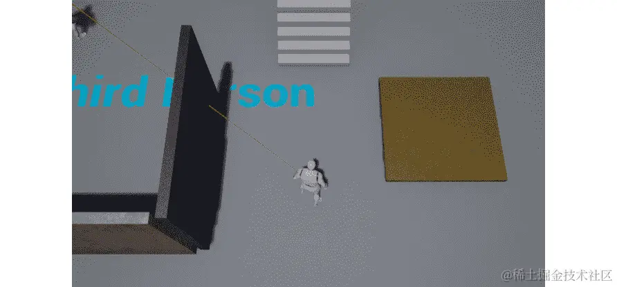 图 8.25：玩家按下按钮后关卡重新开始在前一个截图中显示