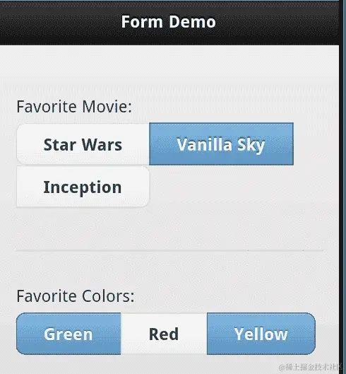 使用单选按钮和复选框