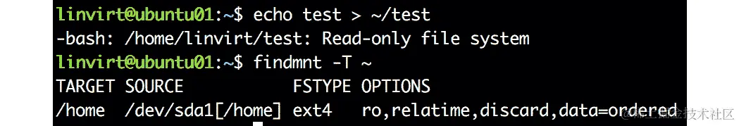 无法在家目录中保存文件，因为权限已更改为只读
