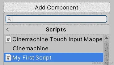 图 13.9 - 在 Scripts 类别中添加自定义组件