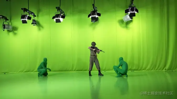 影片的拍摄基本都在绿幕中完成