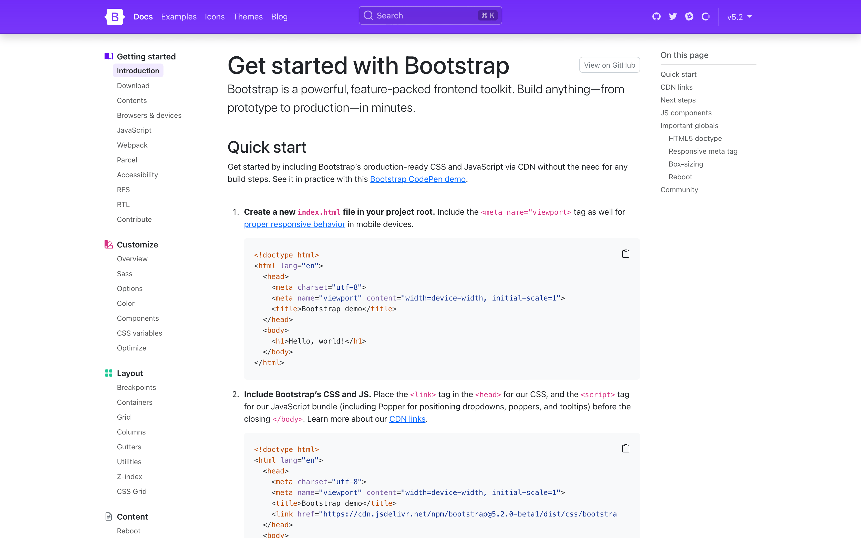 New docs page