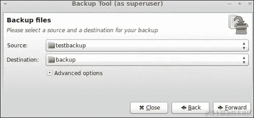 行动时间 – 对特定文件夹进行备份