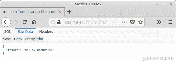 图 8.50：从网页浏览器中调用 myWebAction 而有 name 参数