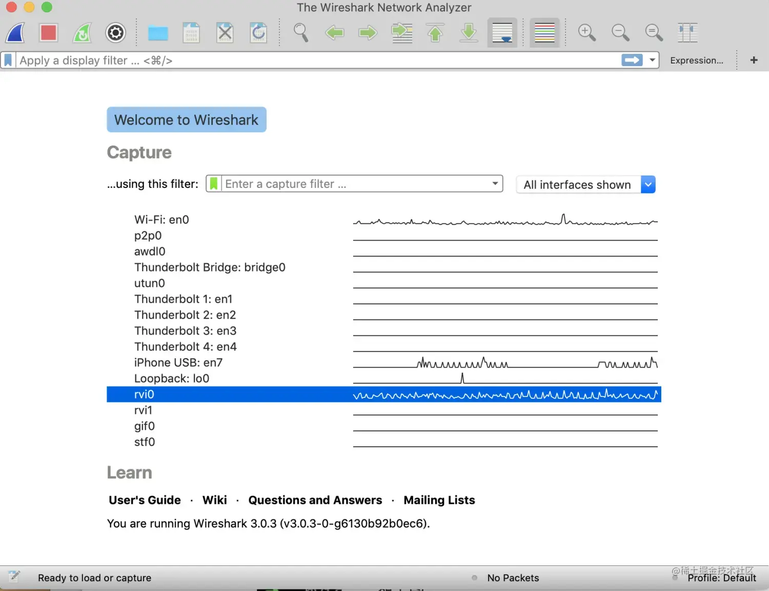 选择需要抓包的网卡