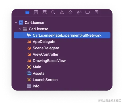 The directory of our newly created project which has been named CarLicense