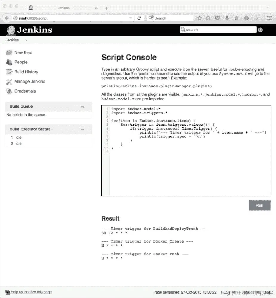 Jenkins 脚本控制台和 Groovy