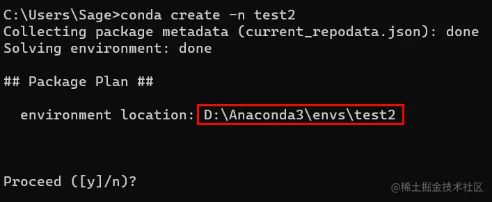 修改配置后新的虚拟环境的默认存放路径