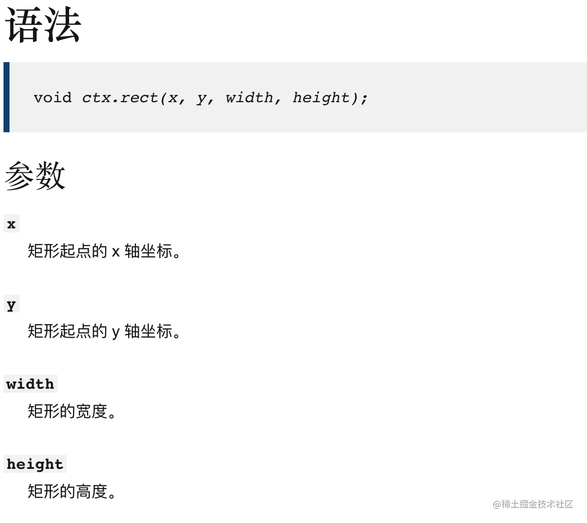 rect语法