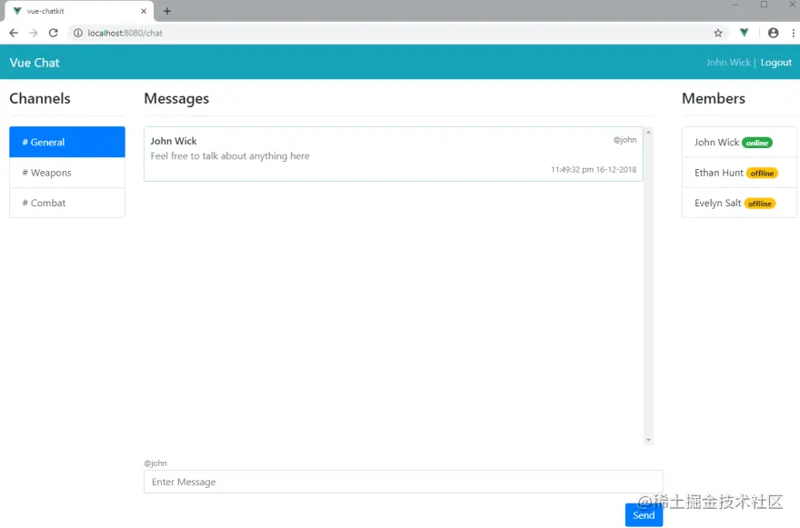 Example project Vue