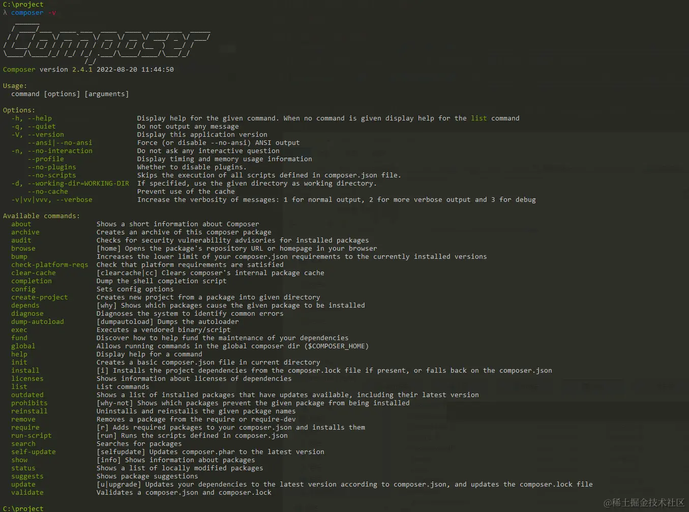 Composer 安装-Laravel入门学习