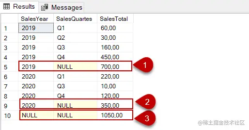 How to use ROLLUP extension in T-SQL
