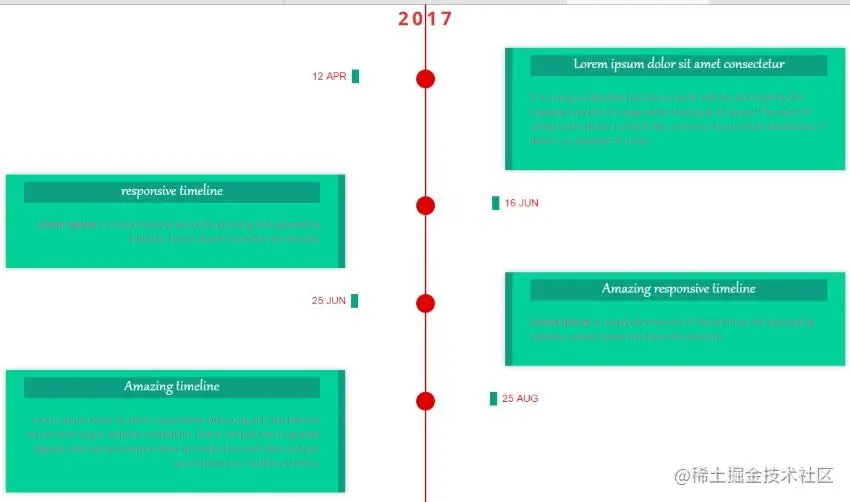 Event Timeline – Vertical Timeline