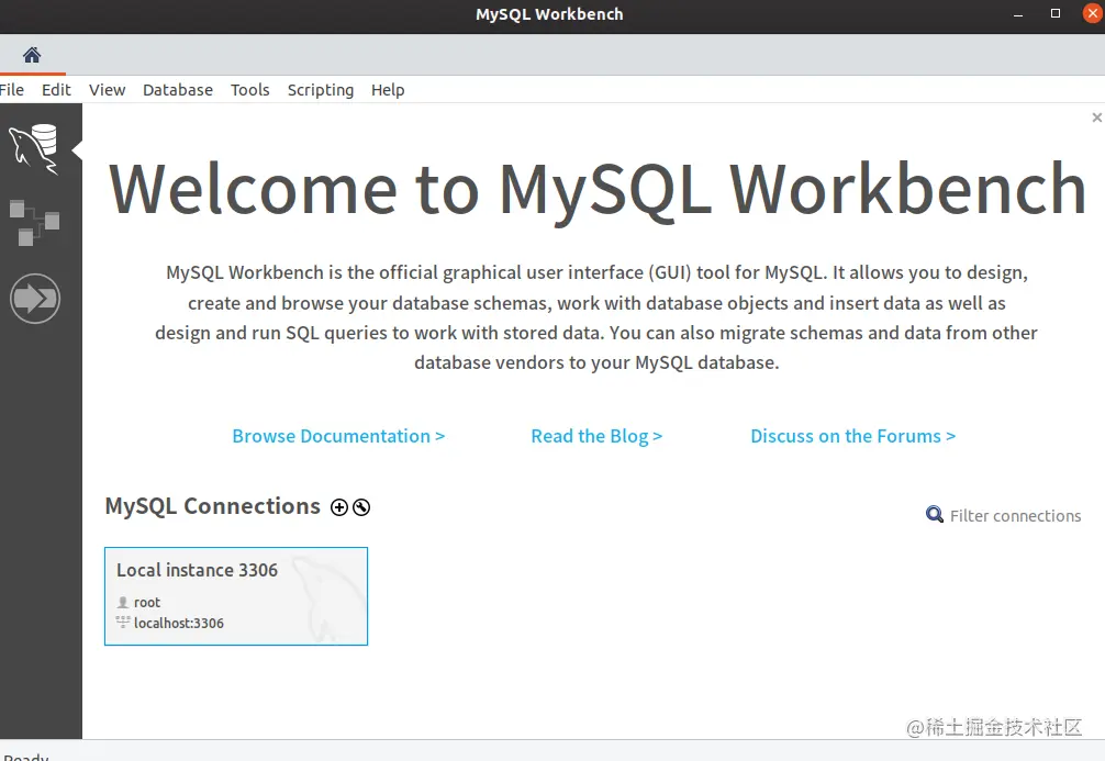下面显示的数据库，双击即可打开