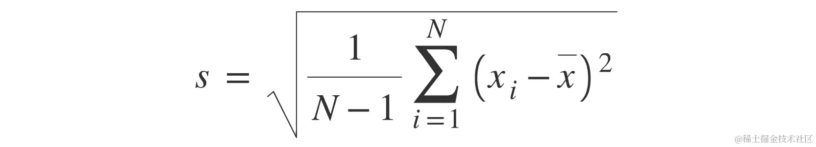 图 7.13：标准偏差公式