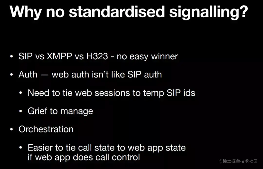 Why no standardised signalling