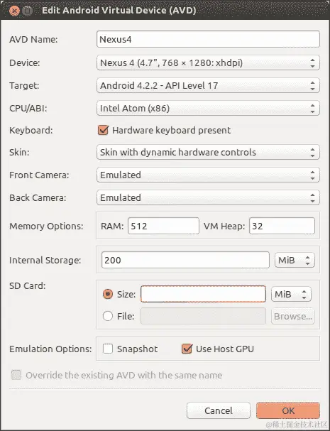 行动时间 – 创建 Android 虚拟设备