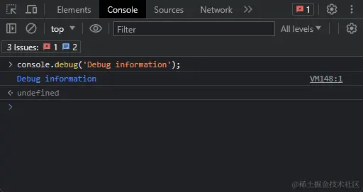 method console debug