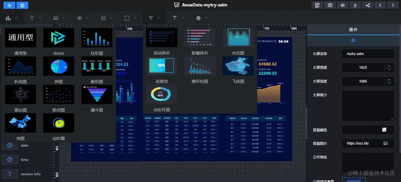 LeaRun.Java可视化拖拽编辑的BI大屏
