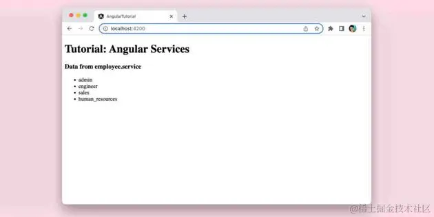 screenshot of the completed app