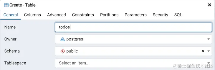 Edit New Table In Todos