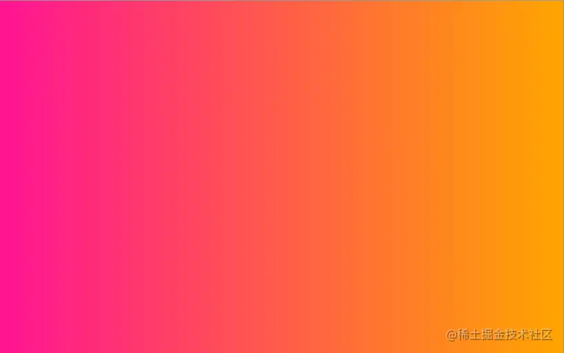Color gradient of pink on the left to orange on the right.