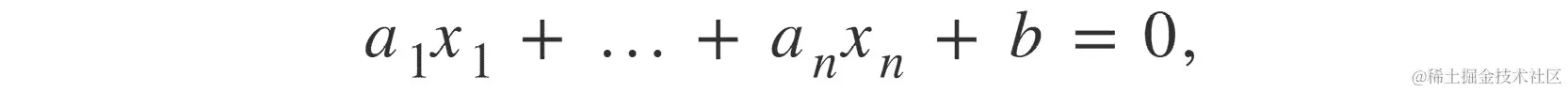 图 6.5：计算线性方程的公式