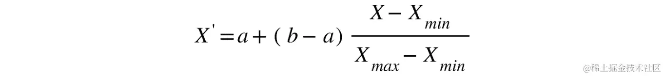 图 3.7：最小-最大缩放的公式