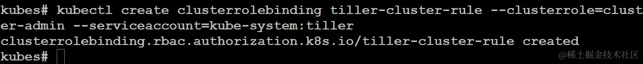 使用 kubectl create clusterrolebinding 命令创建基于自定义角色